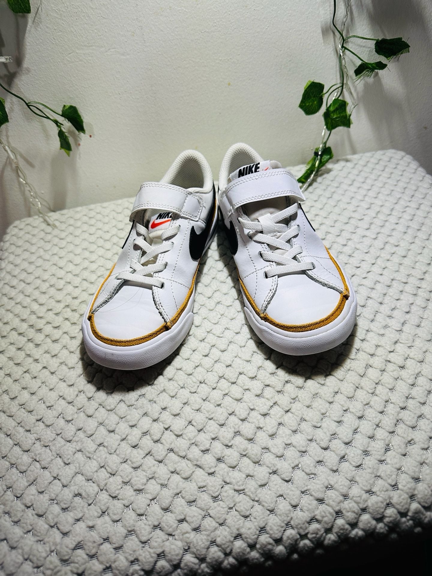 Nike Court Legacy Toddler Sneakers White Black Desert Ochre Size 13C DA5381-102 8
