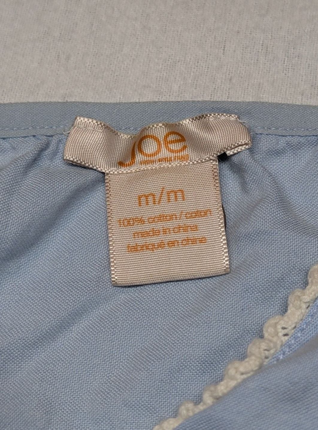 Joe Fresh Light Blue Cotton Babydoll Cami Tank Top with Lace Trim 3