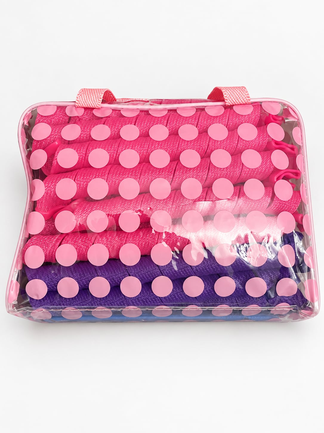 CEKEME No Heat Spiral Hair Curlers Kit with Styling Hooks in Polka Dot Travel Bag 5