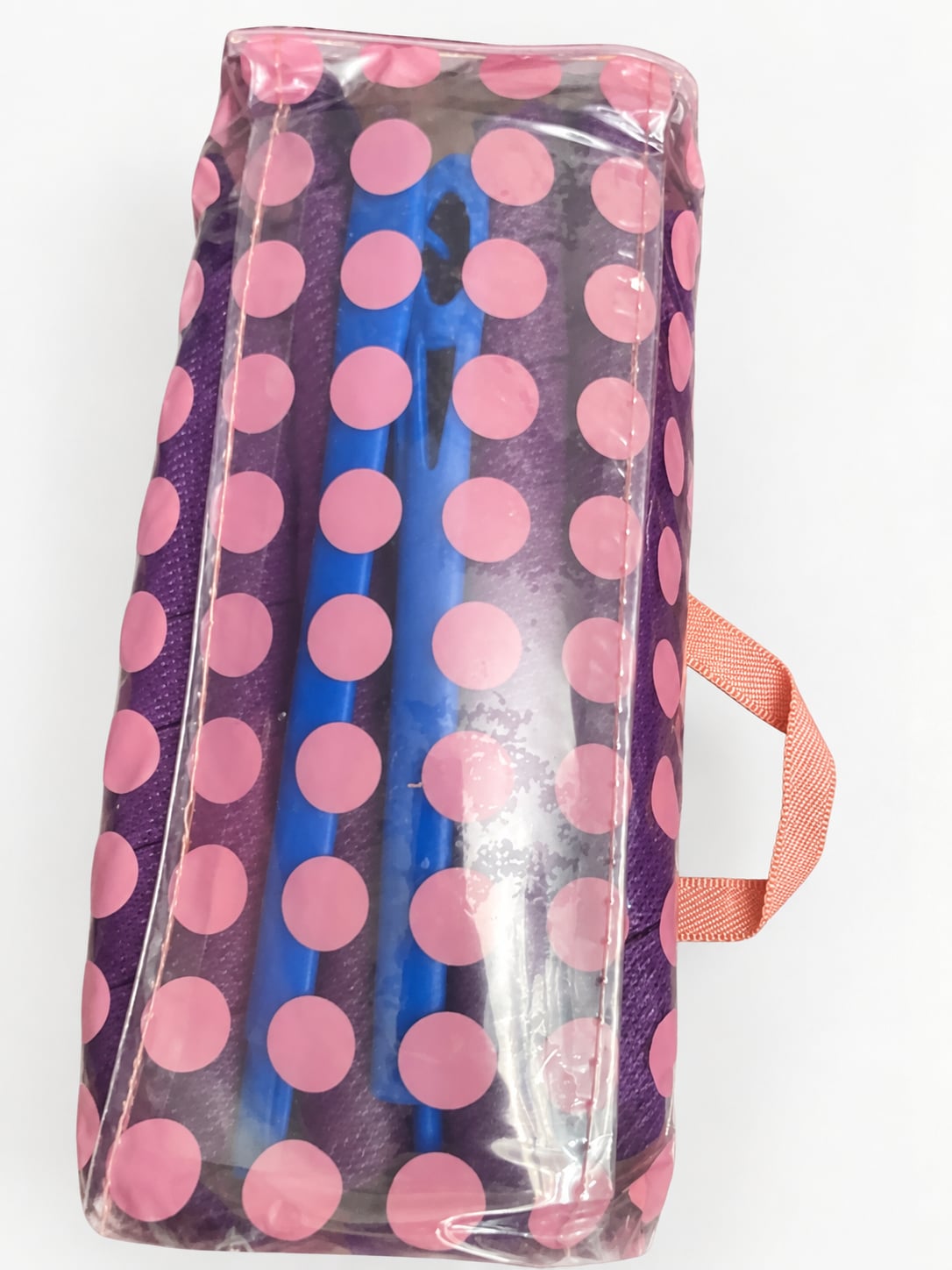CEKEME No Heat Spiral Hair Curlers Kit with Styling Hooks in Polka Dot Travel Bag 6