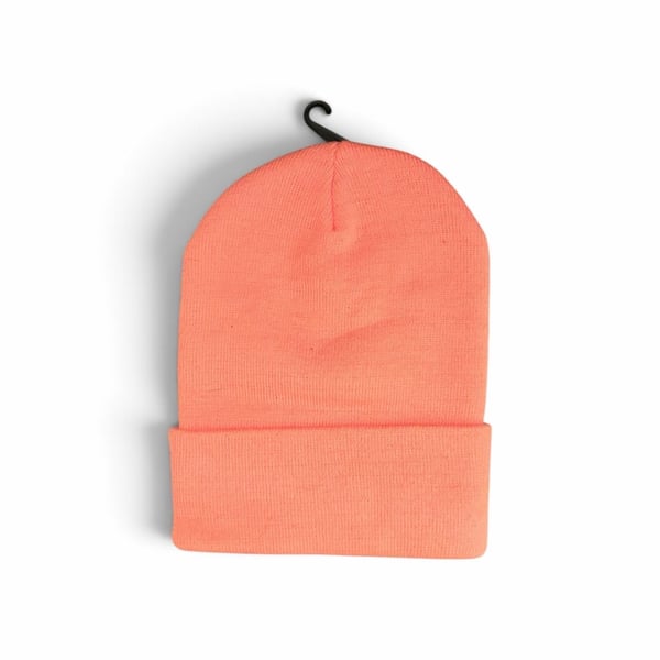 Pink Cuffed Knit Winter Beanie Hat