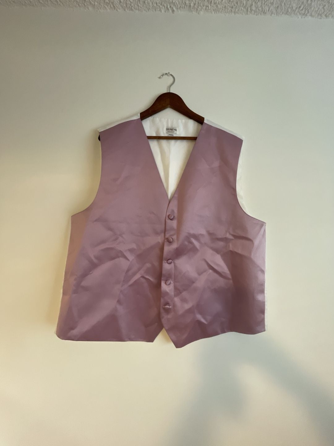 Sereya mauve satin formal tuxedo vest Men's size XXXL 2