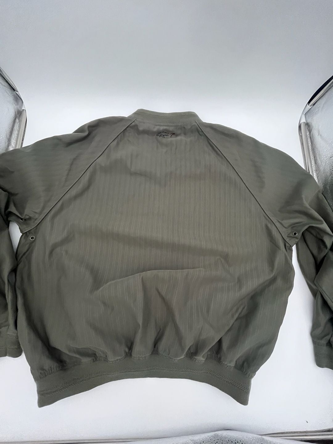 Greg Norman Olive Green V-Neck Windbreaker Golf Pullover Jacket Mens Medium 7