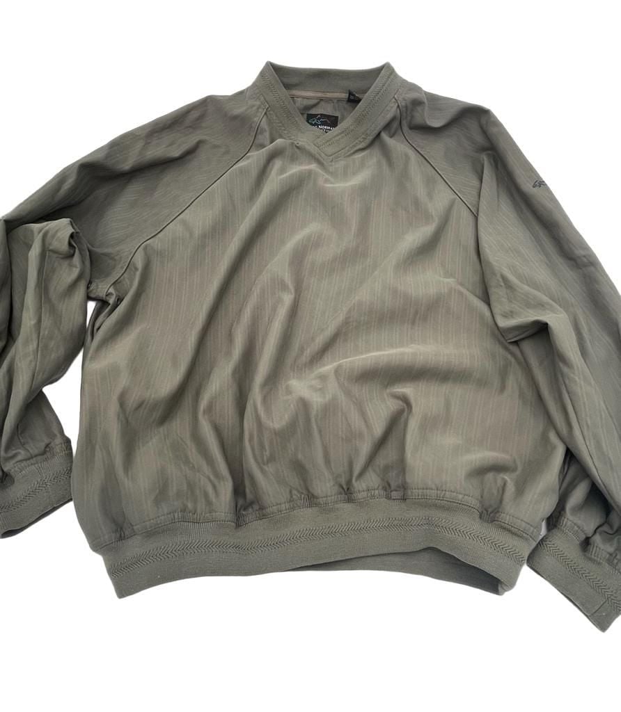 Greg Norman Olive Green V-Neck Windbreaker Golf Pullover Jacket Mens Medium 2