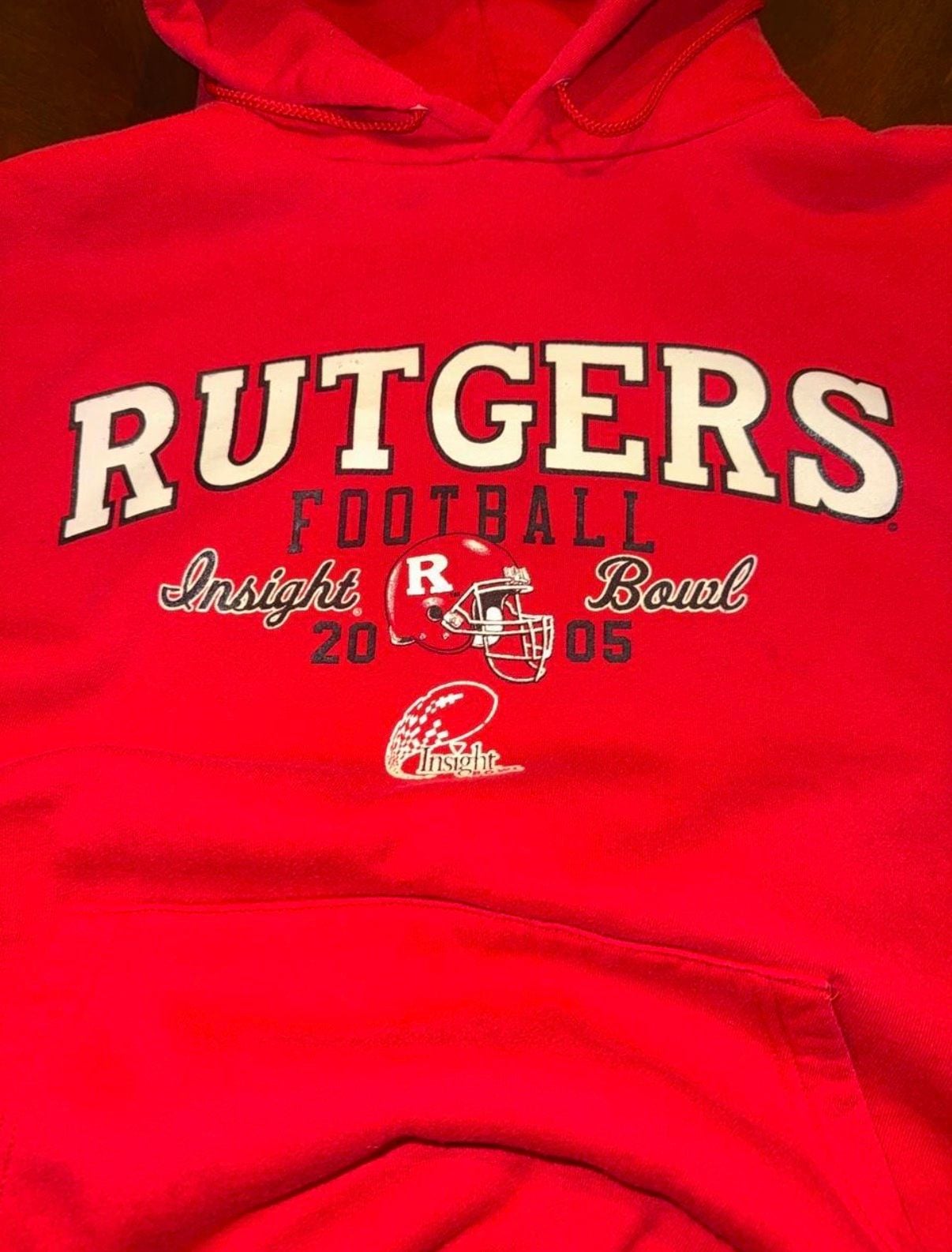 Champion Rutgers Scarlet Knights Football Insight Bowl 2005 Red Hoodie XL 4