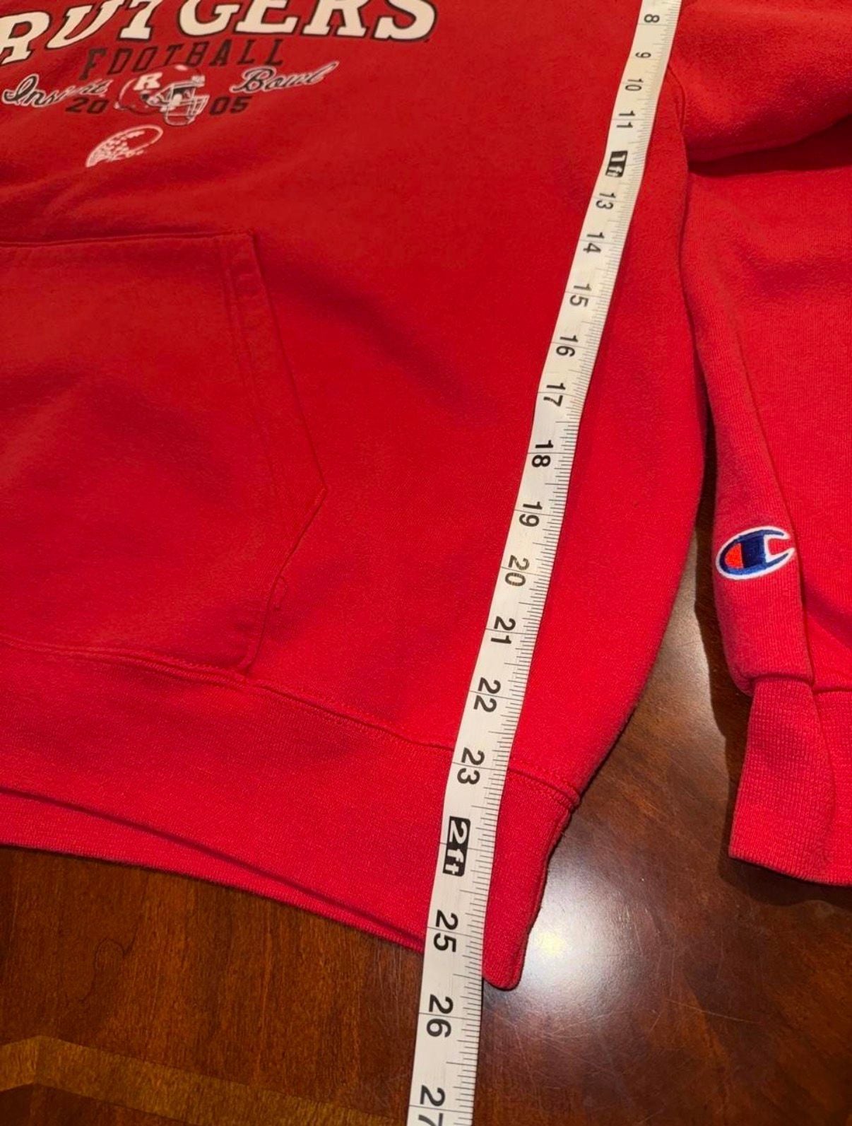 Champion Rutgers Scarlet Knights Football Insight Bowl 2005 Red Hoodie XL 6