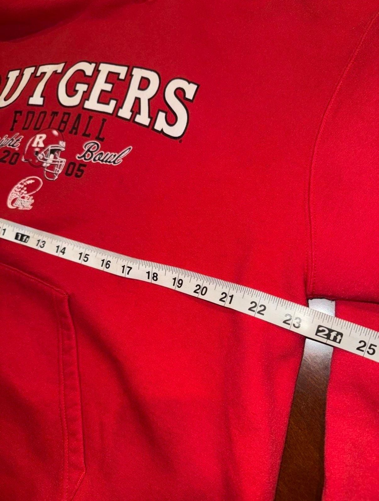 Champion Rutgers Scarlet Knights Football Insight Bowl 2005 Red Hoodie XL 7