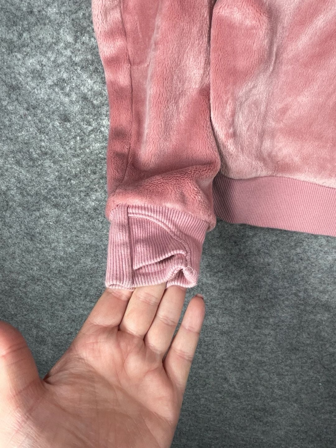 Athleta Girl Pink Plush Fleece Hoodie With Thumbholes Size M 8-10 7