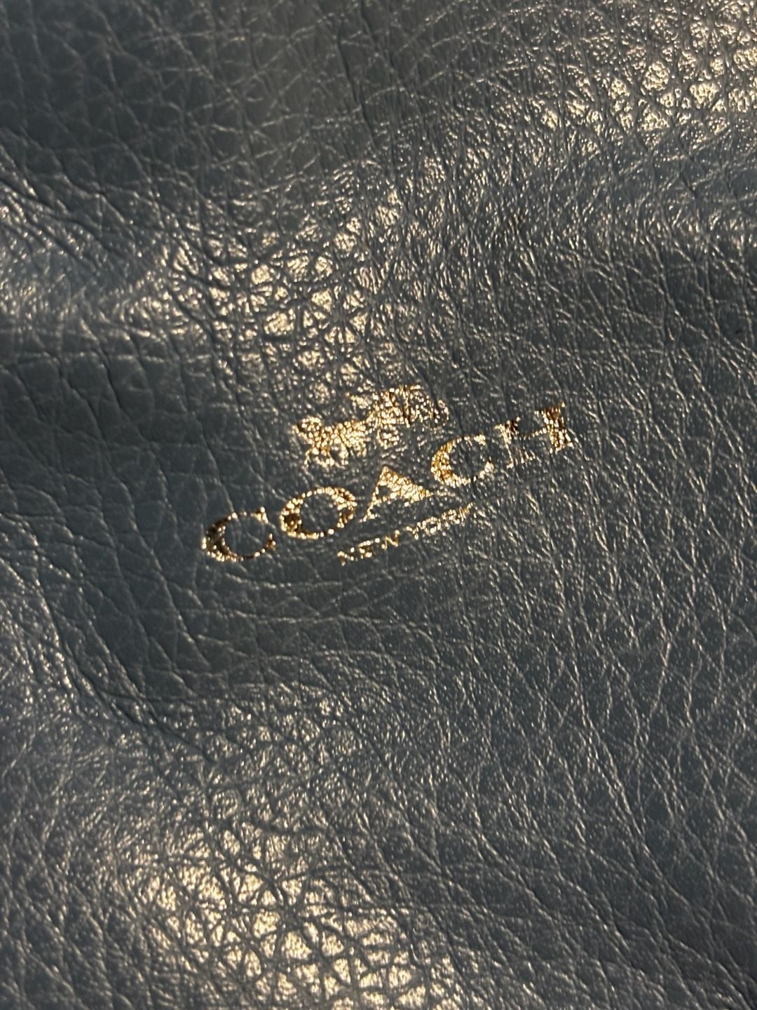 Coach Derby Tote Bag Light Mist Blue Leather 7
