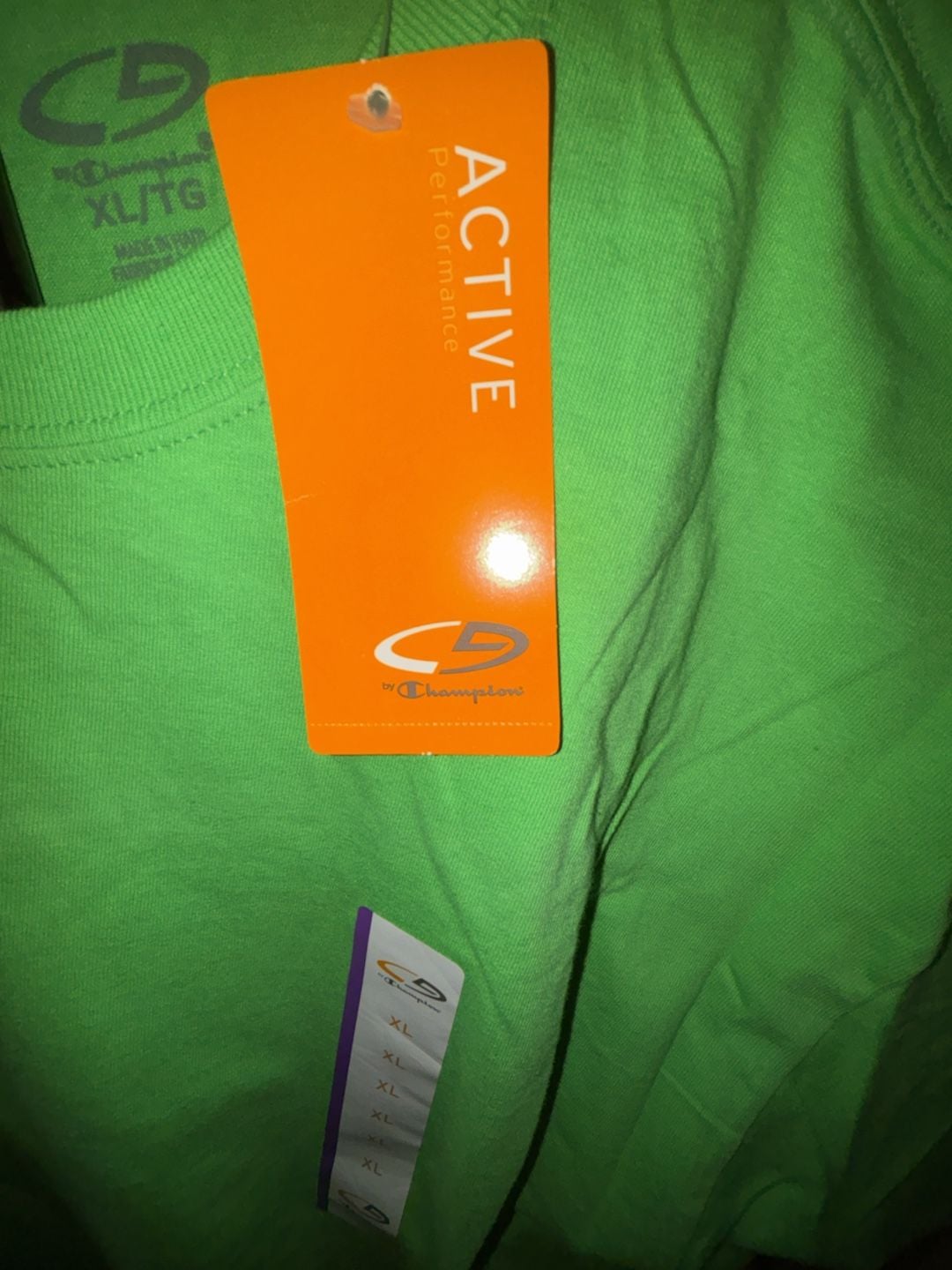 C9 by Champion Active Performance Neon Green Short Sleeve Crew Neck T-Shirt XL 3