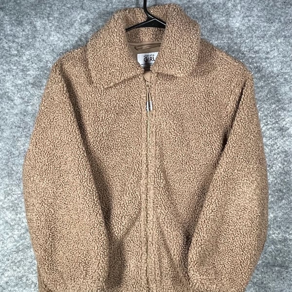 Athleta Girl Teddy Fleece Full Zip  Cozy Sherpa Jacket Size S/7