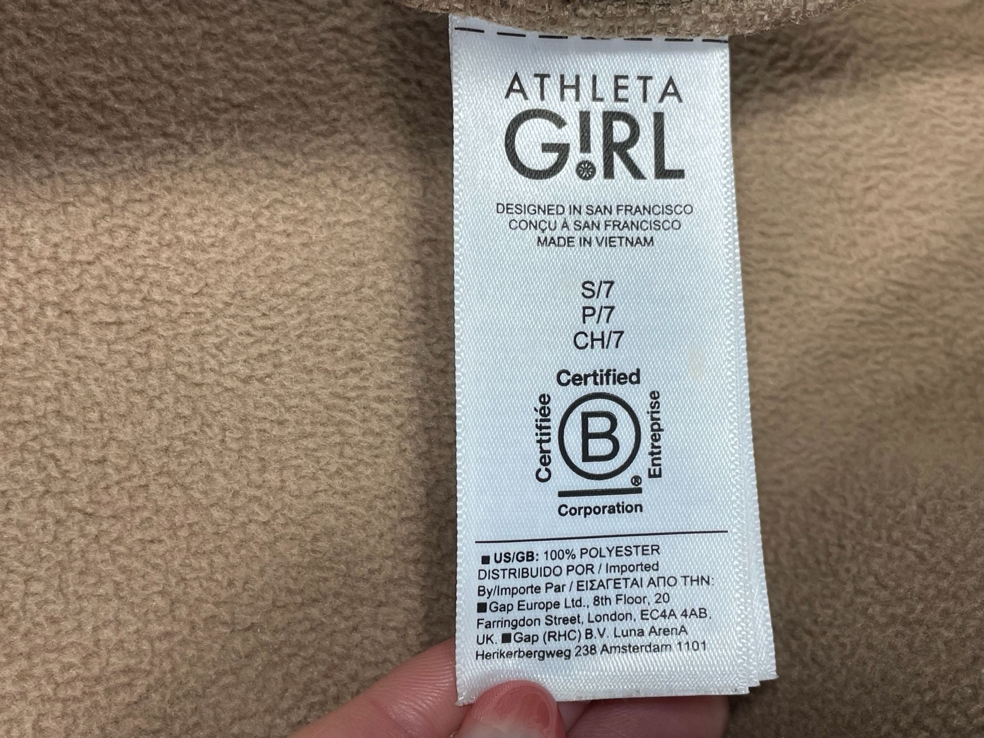 Athleta Girl Teddy Fleece Full Zip  Cozy Sherpa Jacket Size S/7 12