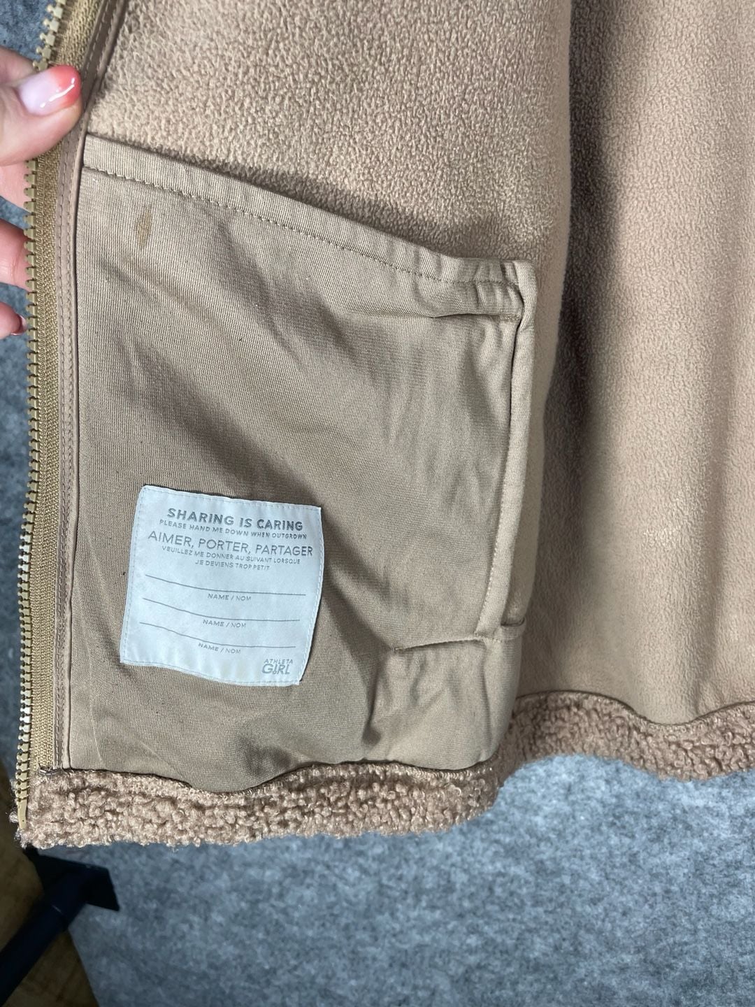 Athleta Girl Teddy Fleece Full Zip  Cozy Sherpa Jacket Size S/7 15