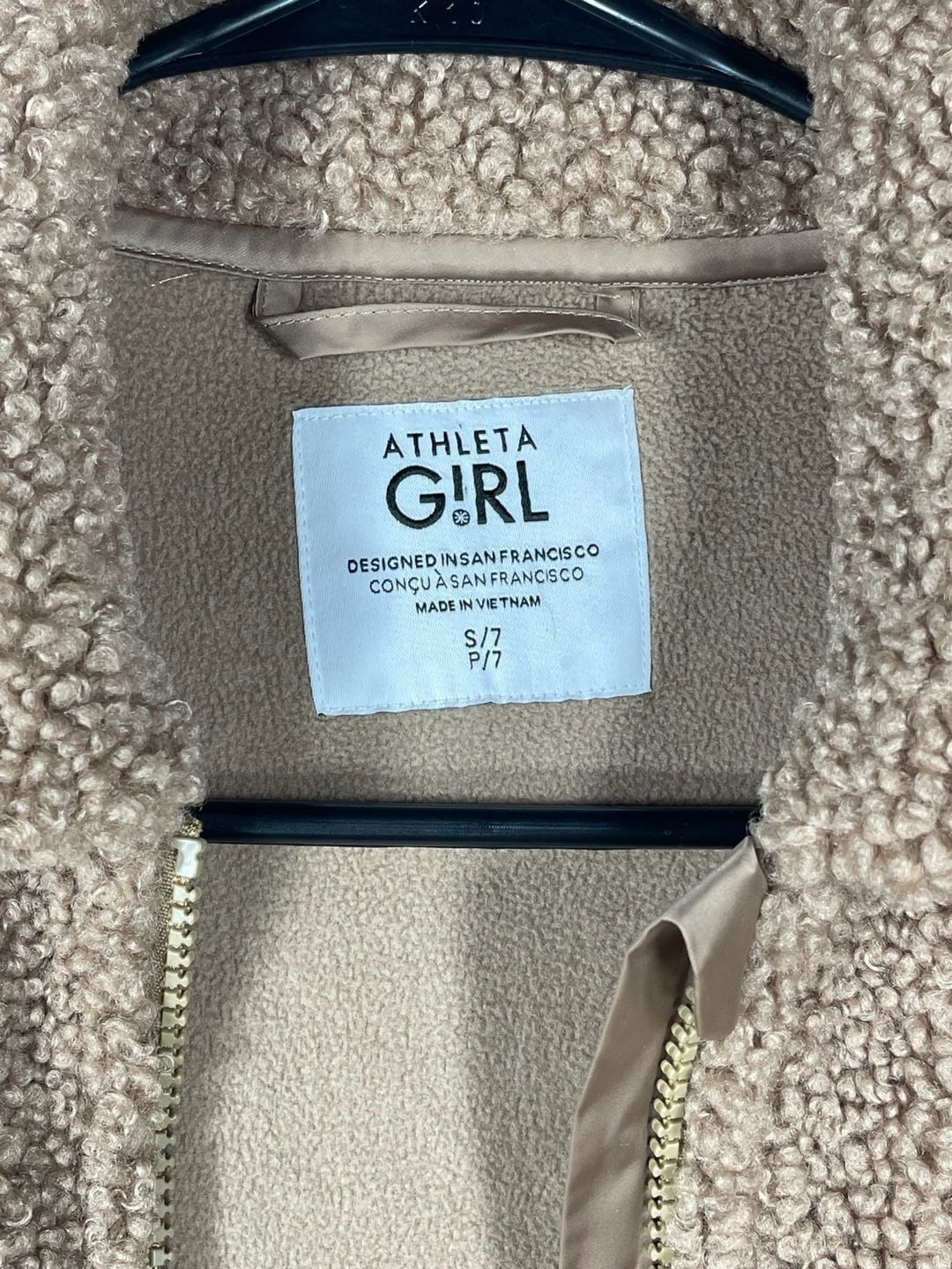 Athleta Girl Teddy Fleece Full Zip  Cozy Sherpa Jacket Size S/7 11