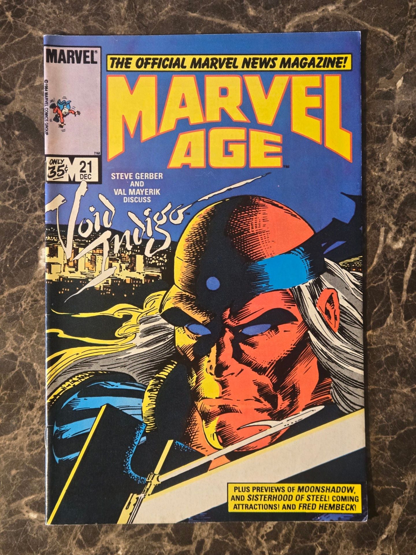 Marvel Age #21 Comic Book December 1984 Marvel Comics Void Indigo 1