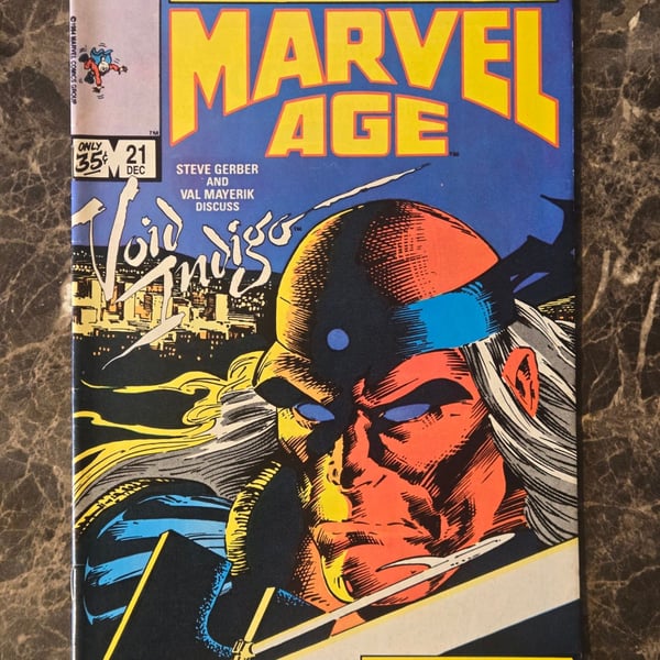 Marvel Age #21 Comic Book December 1984 Marvel Comics Void Indigo