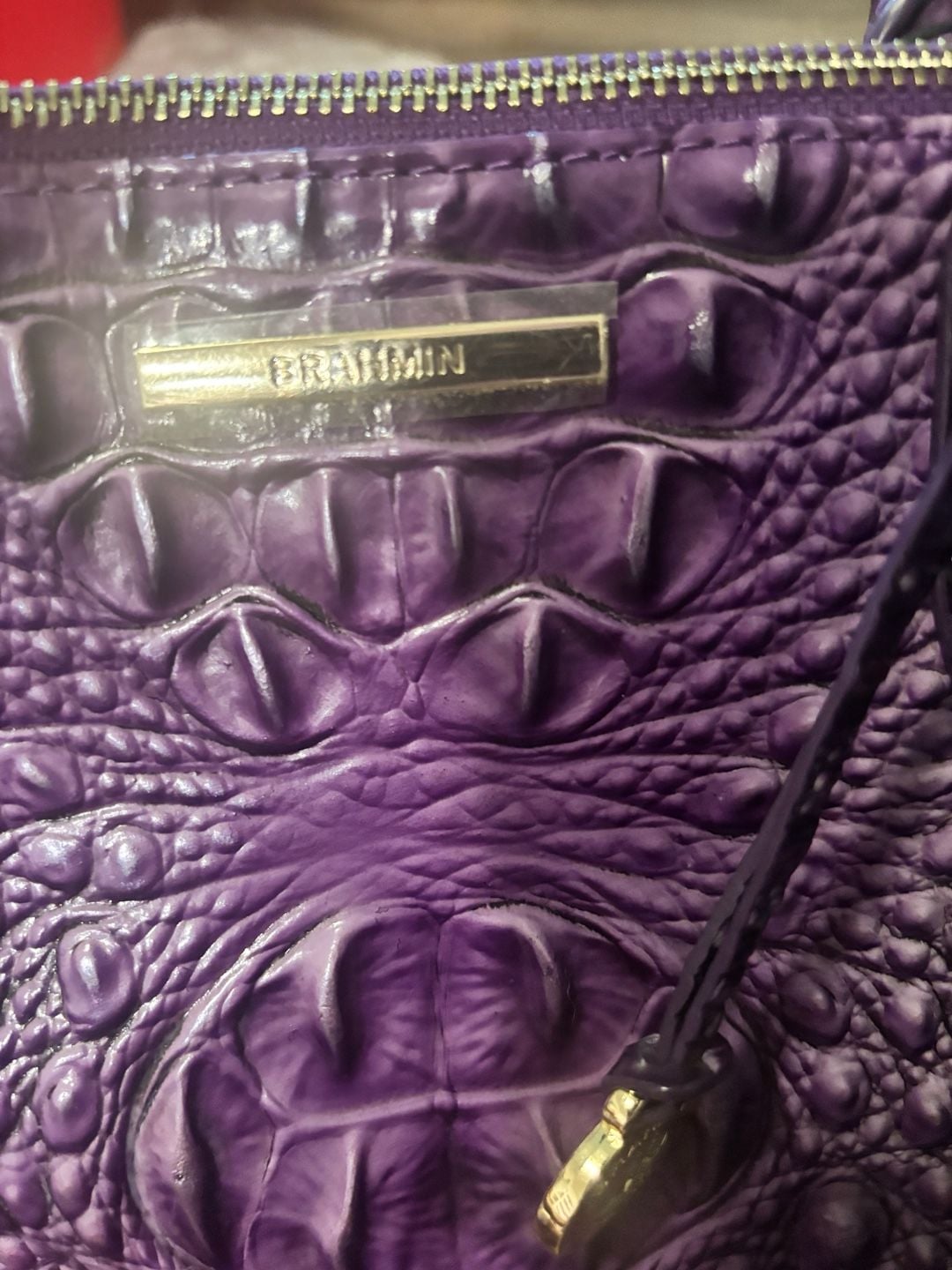 Brahmin Caroline Satchel Ultraviolet Ombre Melbourne Genuine Leather 4