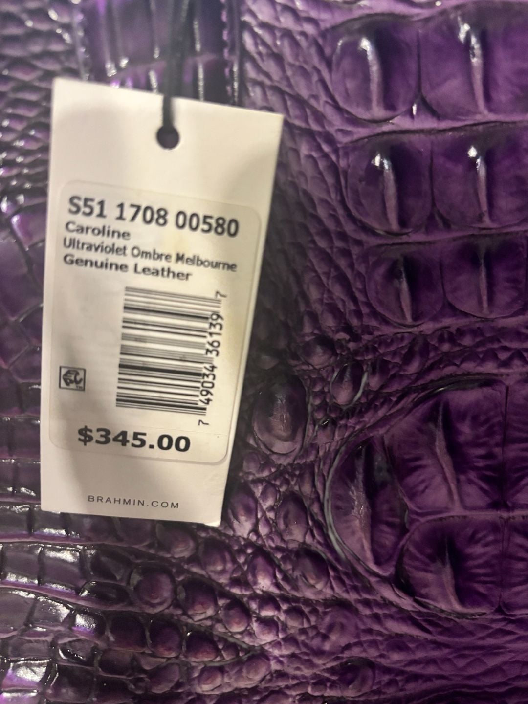 Brahmin Caroline Satchel Ultraviolet Ombre Melbourne Genuine Leather 5