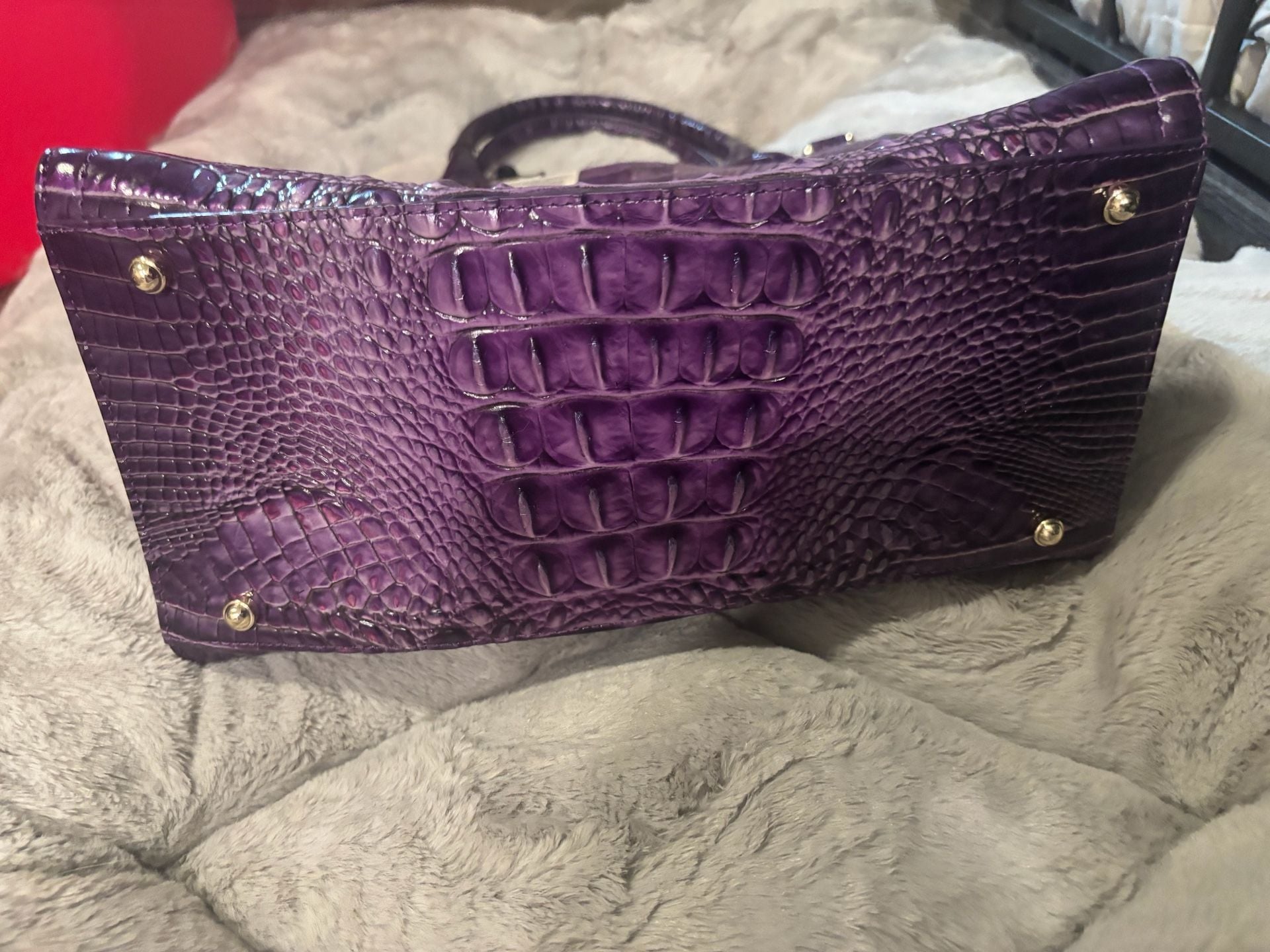 Brahmin Caroline Satchel Ultraviolet Ombre Melbourne Genuine Leather 6