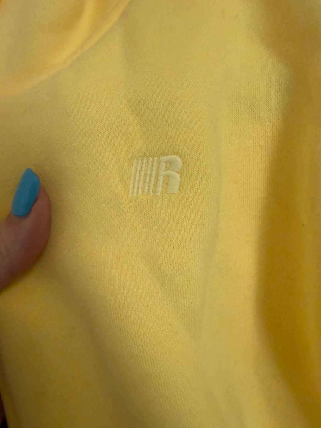 FDR-KJ Yellow Cropped Full Zip Hoodie Sweatshirt Style 6HR21208 Size Small 5