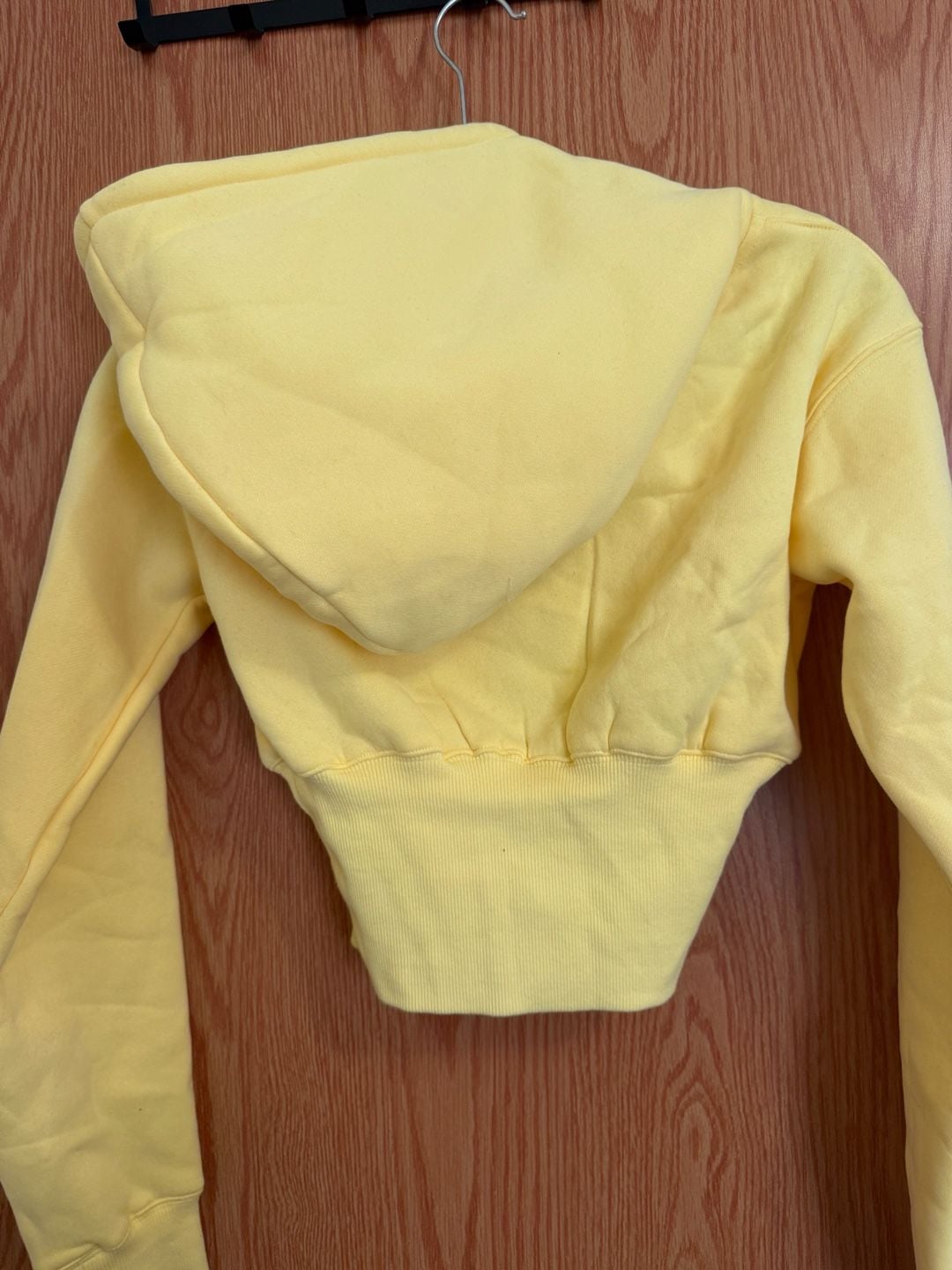 FDR-KJ Yellow Cropped Full Zip Hoodie Sweatshirt Style 6HR21208 Size Small 6