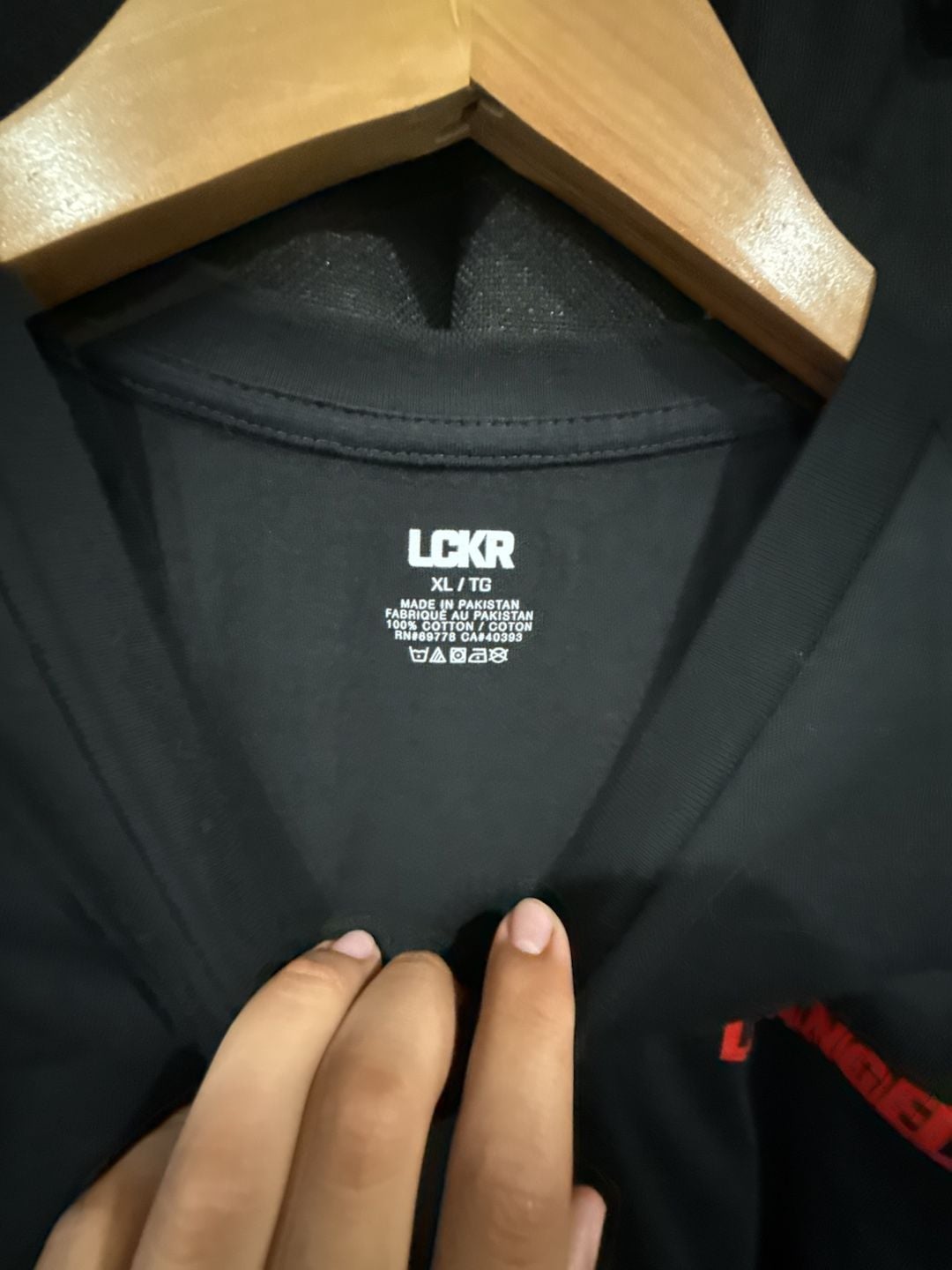 LCKR LCKR Los Angeles Red Star Black T-Shirt 4