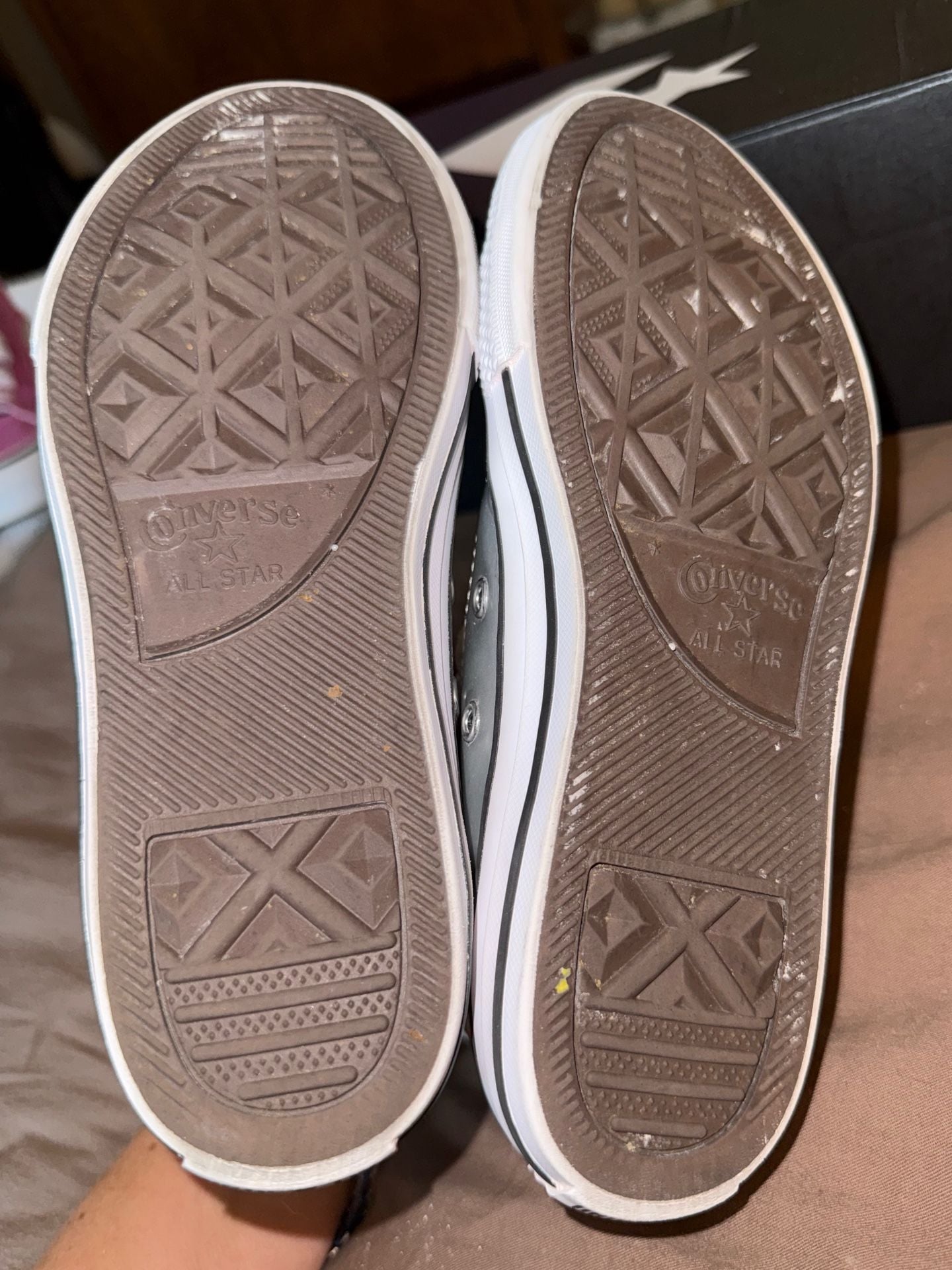 Converse Kids' Chuck Taylor All-Star Metallic Silver High Top Shoes 8