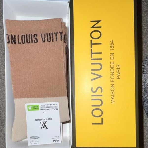 Louis Vuitton Monogram Cotton Designer Socks