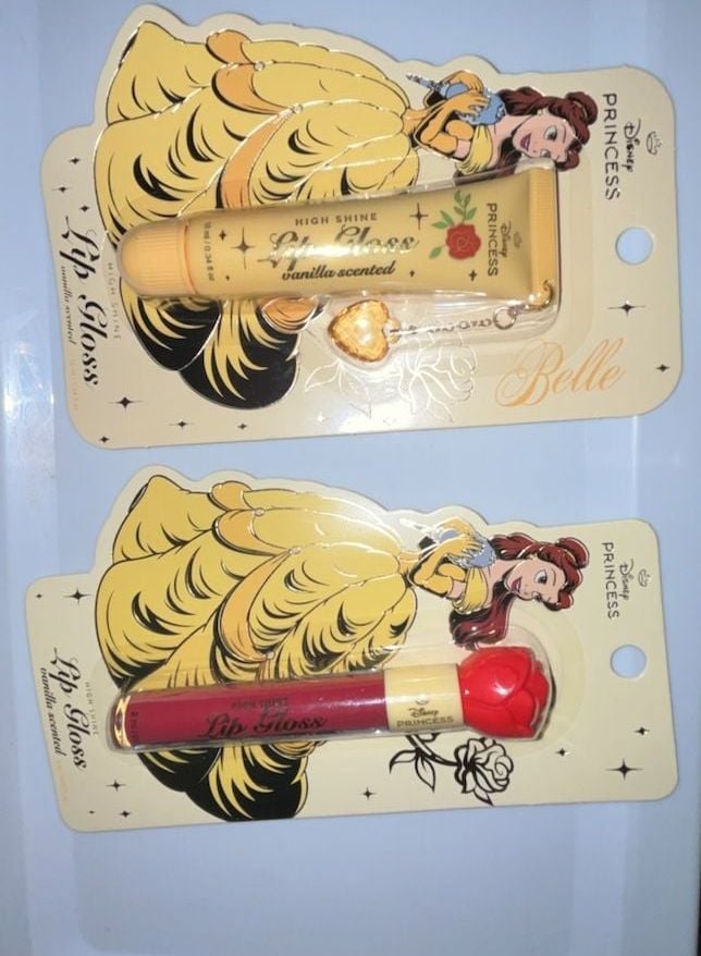 Disney Princess Belle Vanilla Scented High Shine Lip Gloss Set Of 2 1