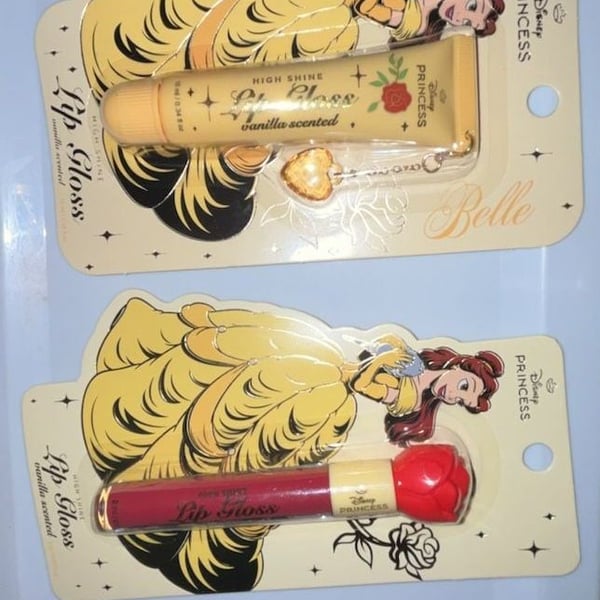 Disney Princess Belle Vanilla Scented High Shine Lip Gloss Set Of 2