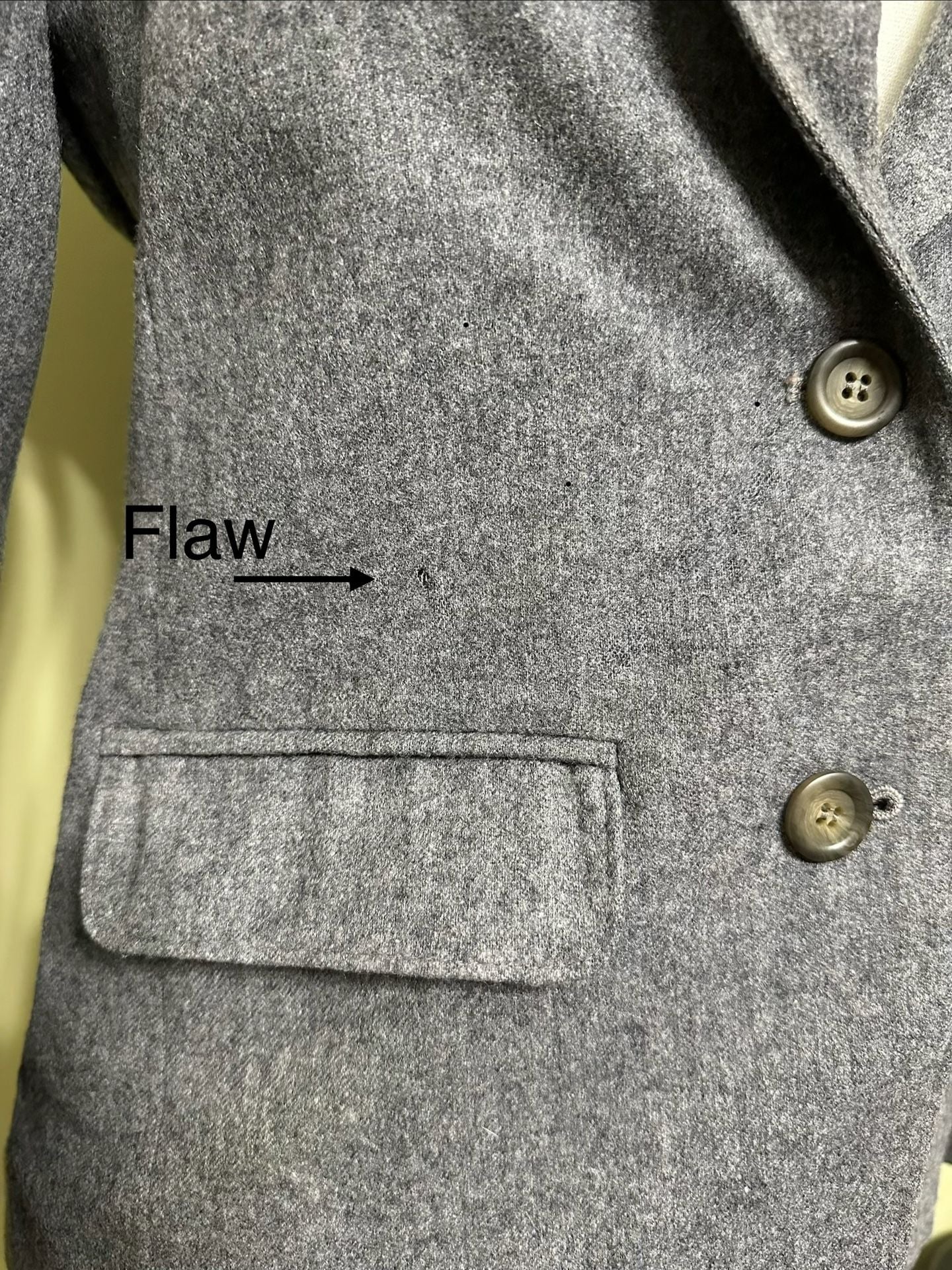 Womens Pendleton Petite 100% Virgin Wool Gray Blazer Jacket Size 2 **Flaws** 12