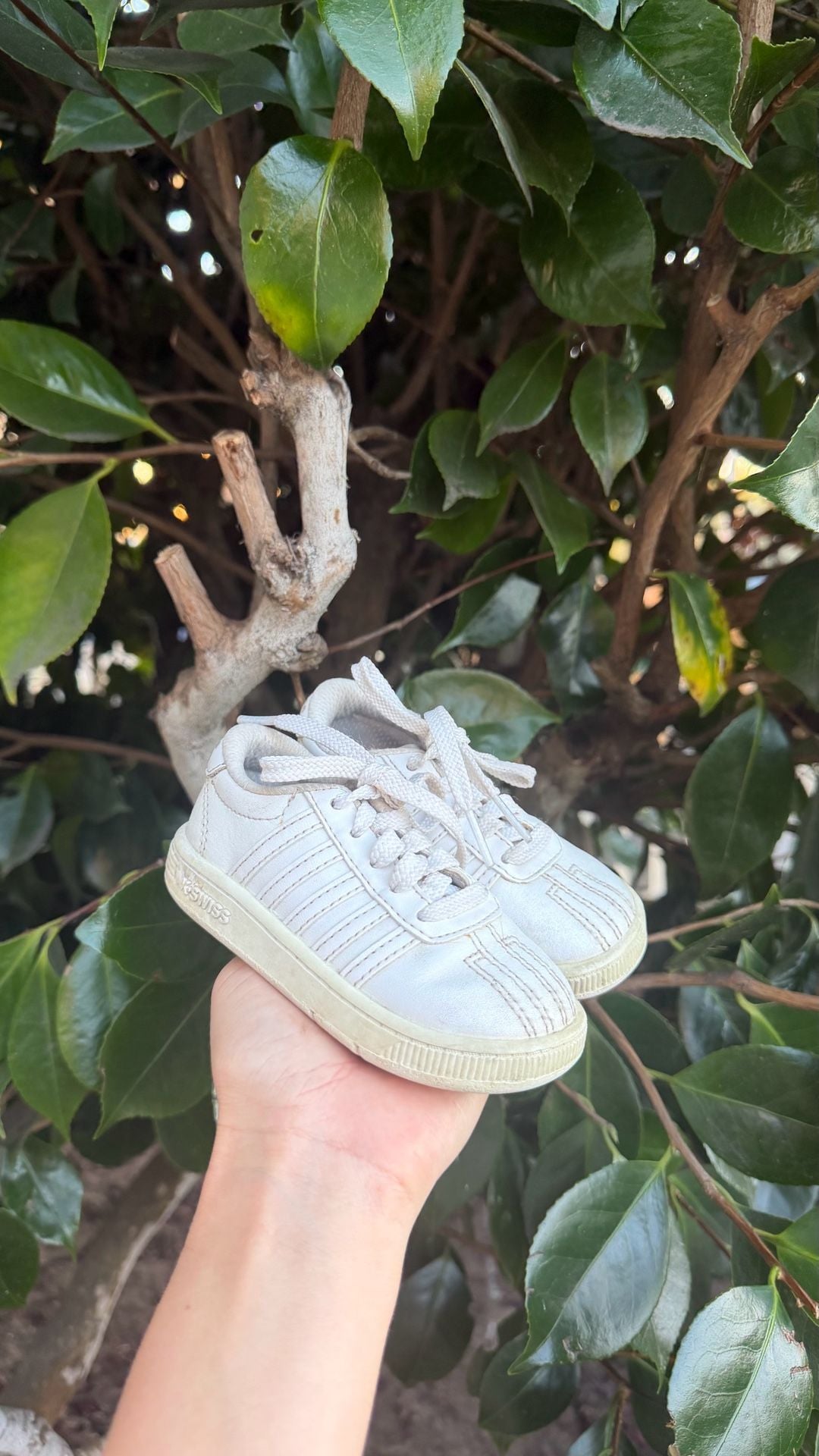 K-Swiss Classic Pro Infant White Leather Sneakers Size 5 2