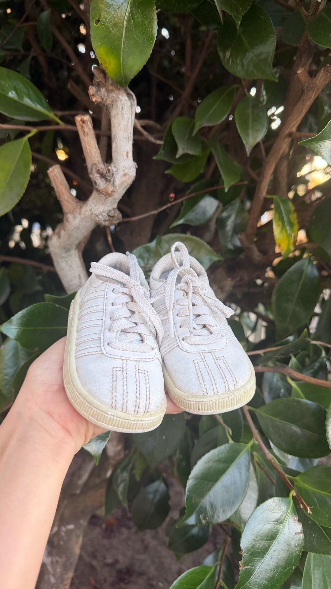 K-Swiss Classic Pro Infant White Leather Sneakers Size 5 3