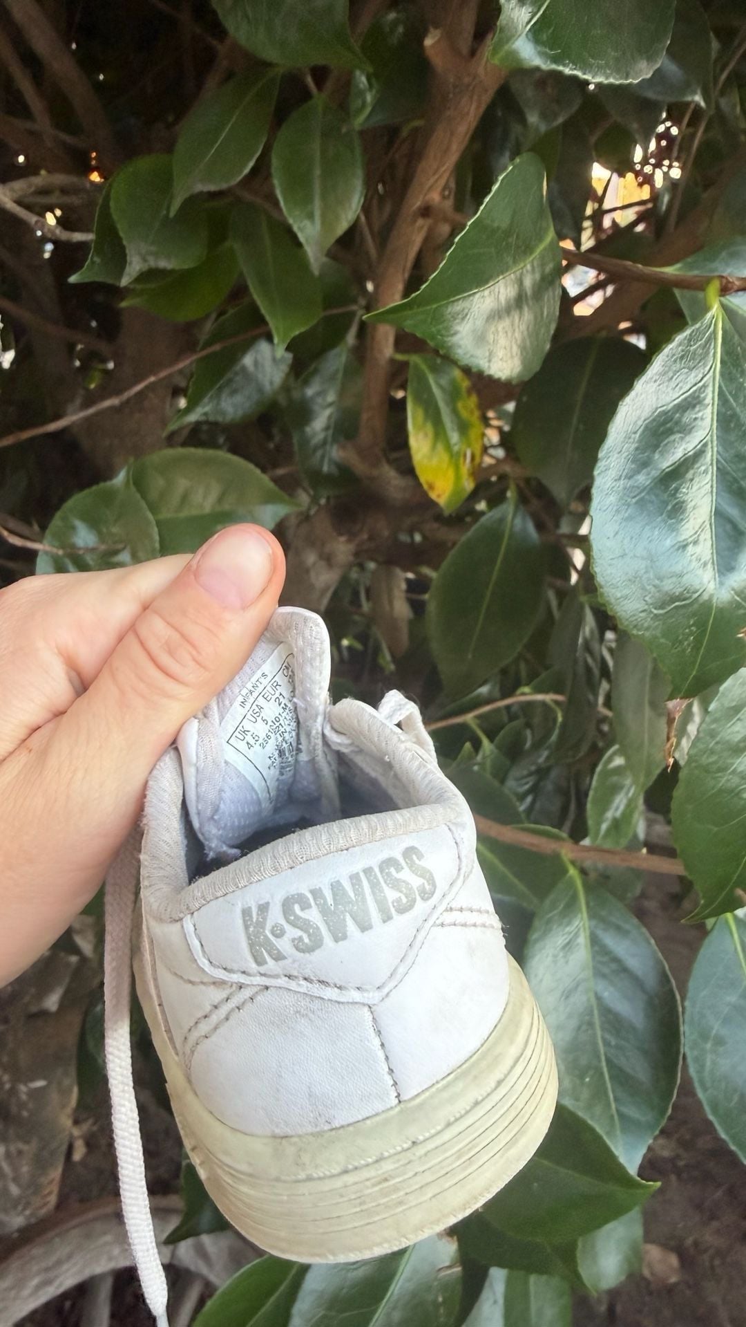 K-Swiss Classic Pro Infant White Leather Sneakers Size 5 6