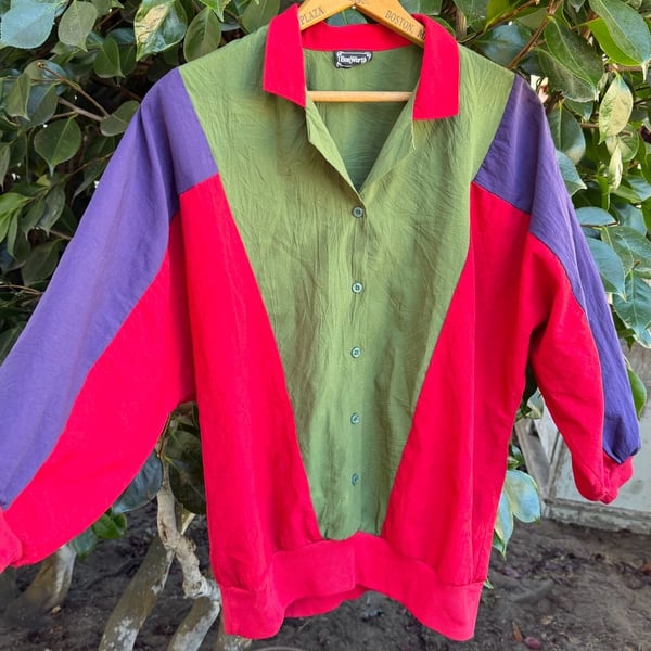 Vintage BonWorth Colorblock Dolman Top