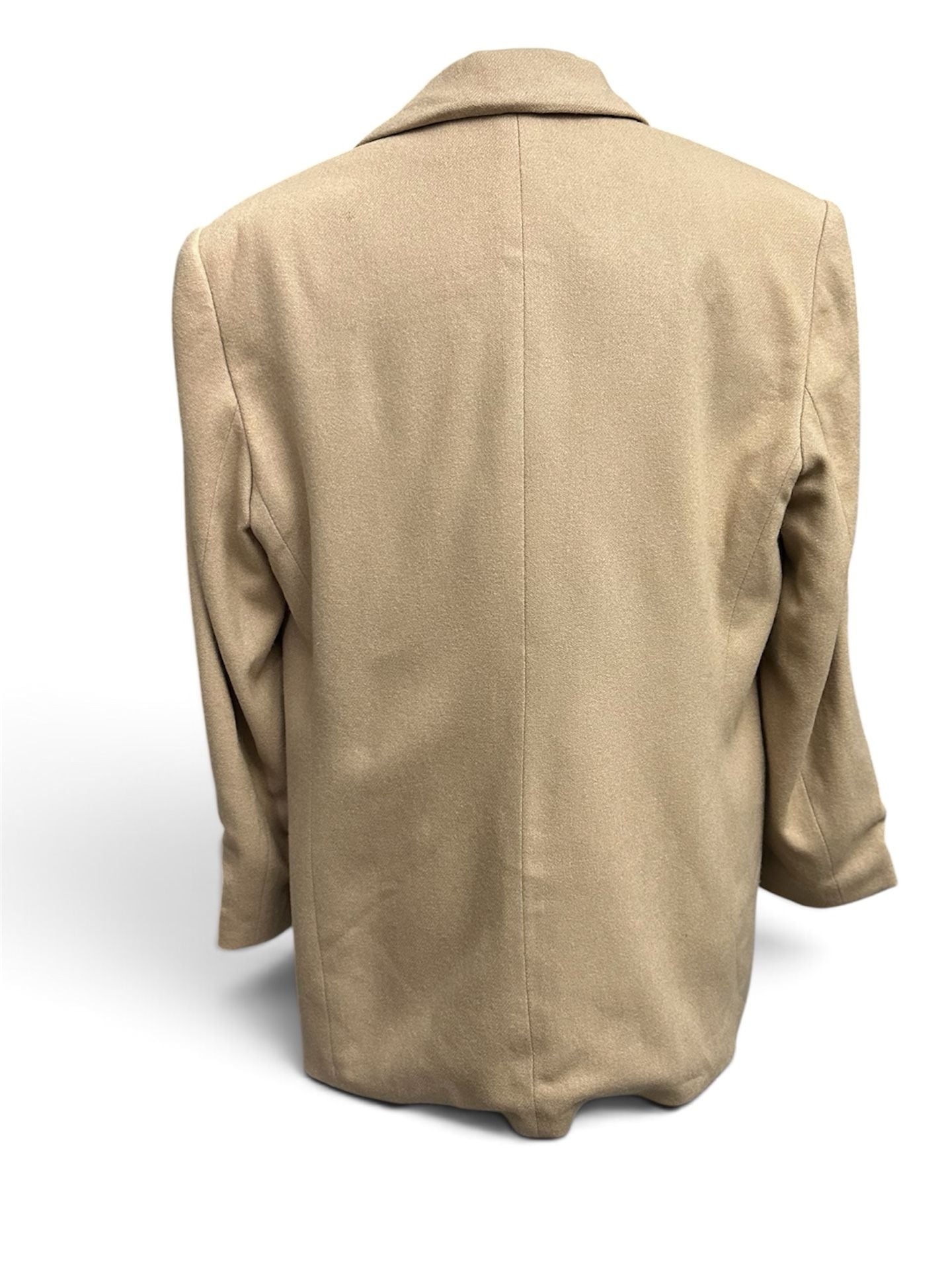 Vintage KGR Wool Blend Tan Camel One Button Blazer Jacket **FLAWS** 4