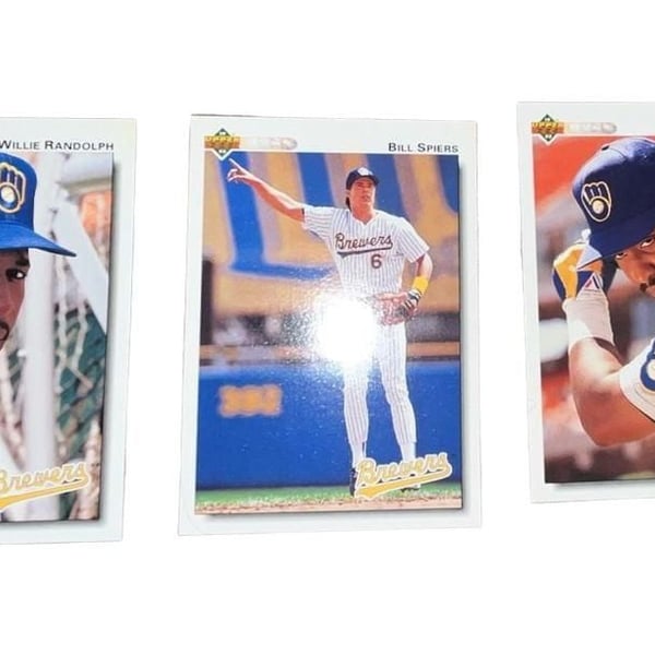 Milwaukee Brewers Baseball Cards Lot Willie Randolph Bill Spiers Greg Vaughn Upper Deck
