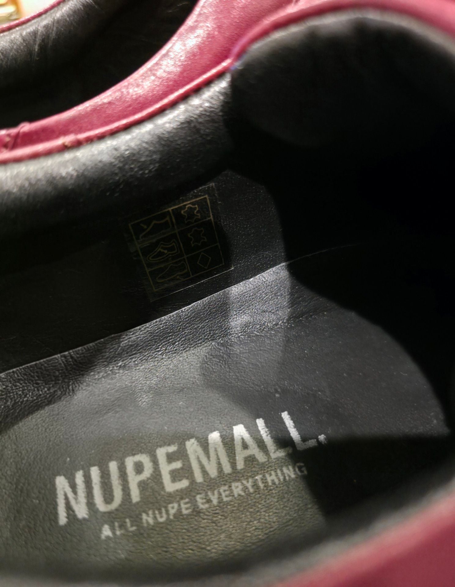 Nupemall All Nupe Everything Burgundy Leather Sneakers Shoes (Very Rare)  9