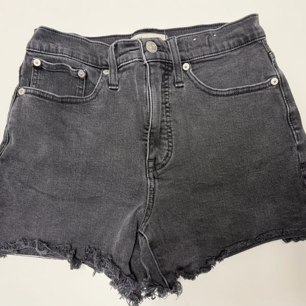 Madewell High-Rise Denim Shorts Black Size 26
