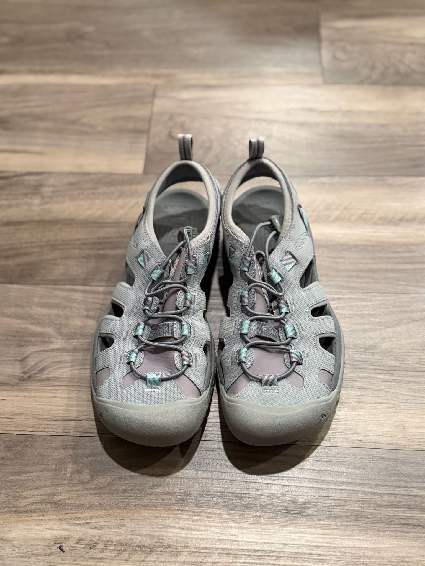 Keen Whisper Womens Grey Teal Turquoise Walking Hiking Sandals 2