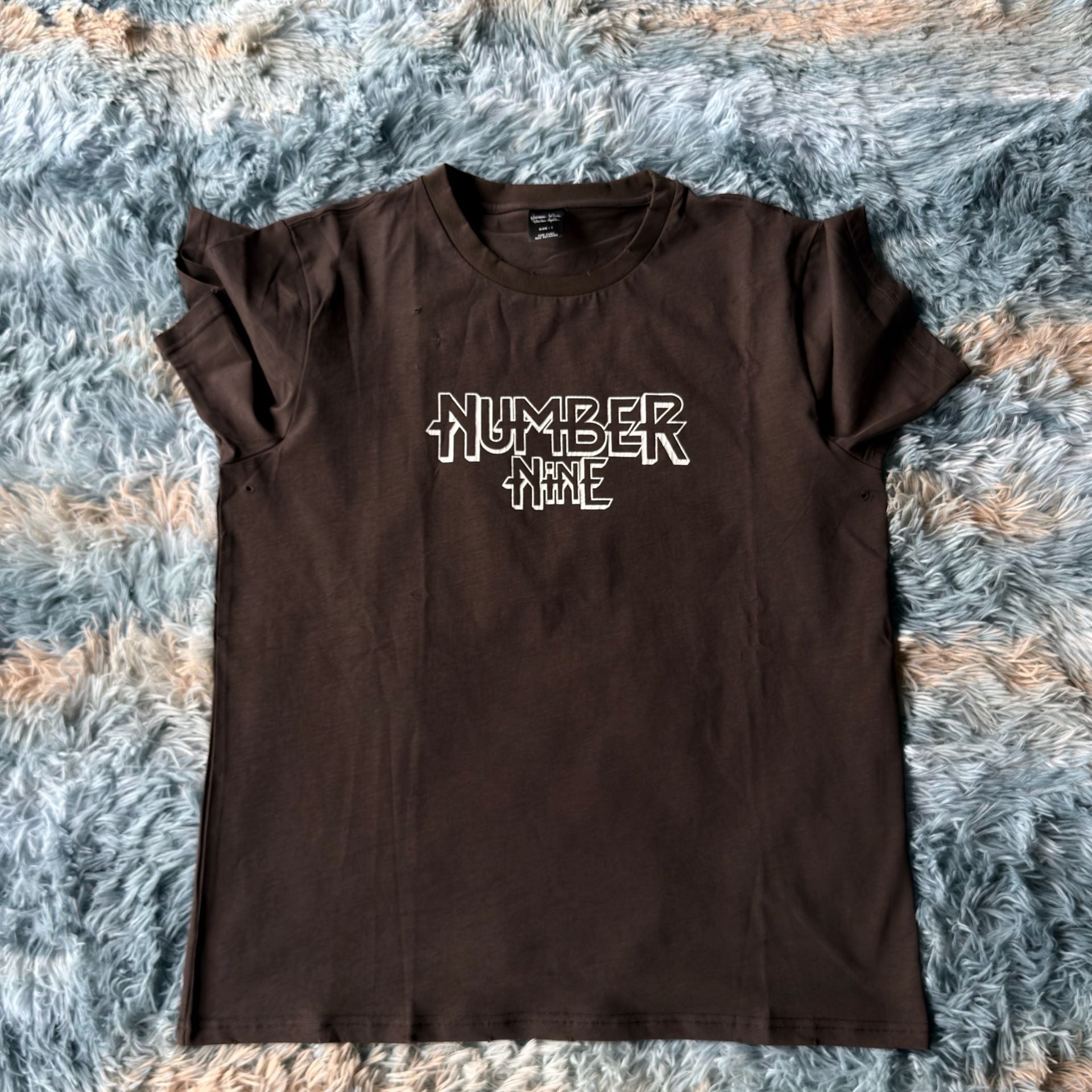 Number (N)ine SS05 Nightcrawler Logo Distressed Tee Brown 2