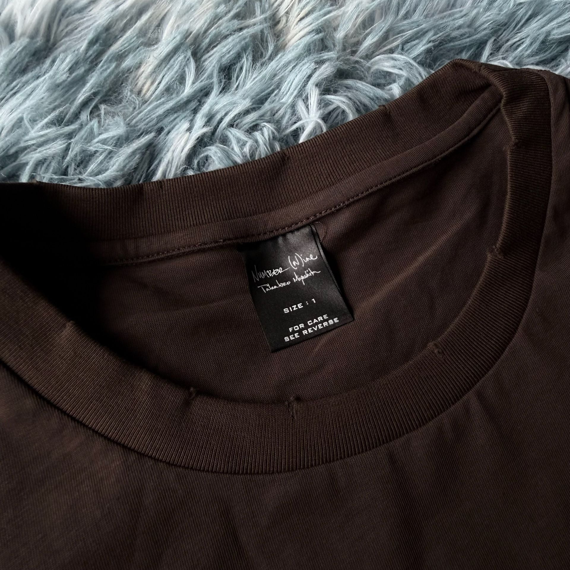 Number (N)ine SS05 Nightcrawler Logo Distressed Tee Brown 4