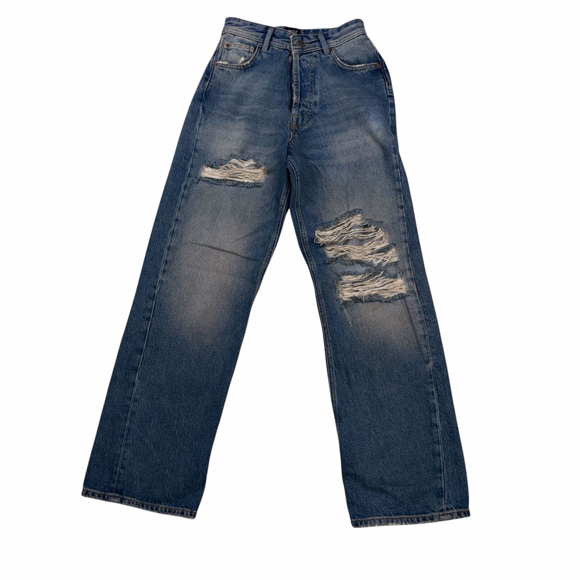NWOT BDG Urban Outfitters Distressed Button-Fly Straight Leg Jeans Size 25 6