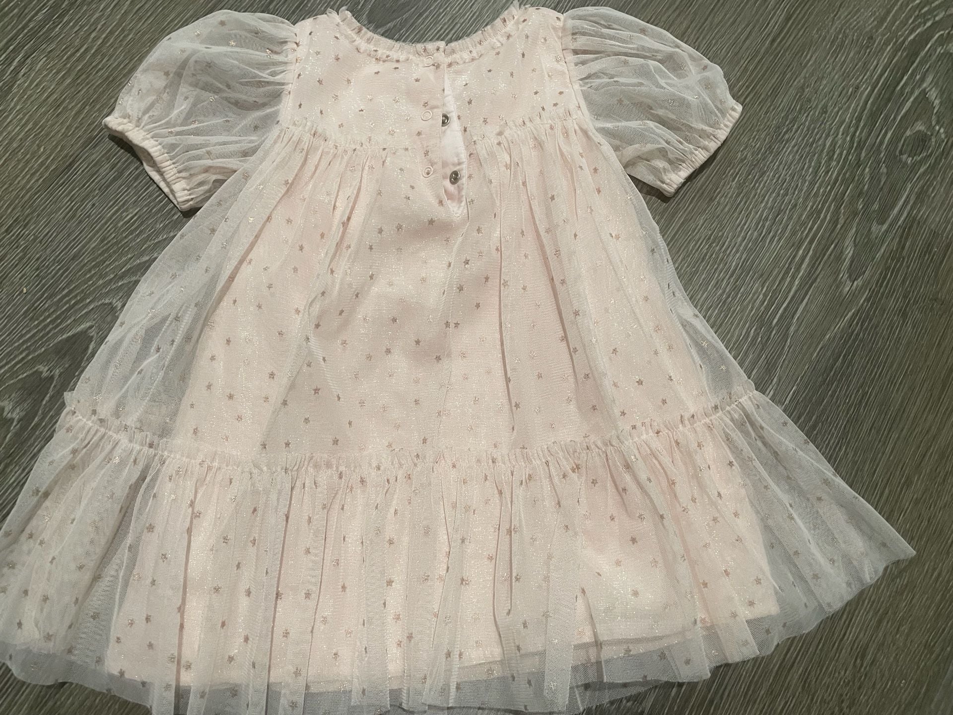 Cat & Jack Girls Pink Princess Star Tulle Dress size 18 months 6