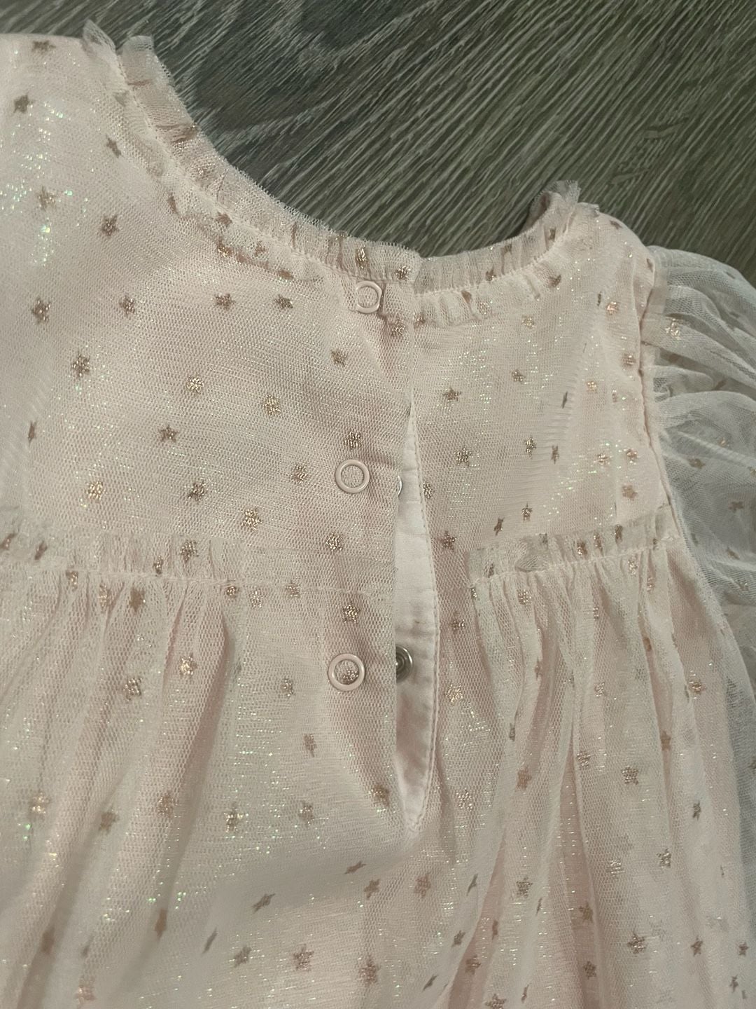 Cat & Jack Girls Pink Princess Star Tulle Dress size 18 months 7