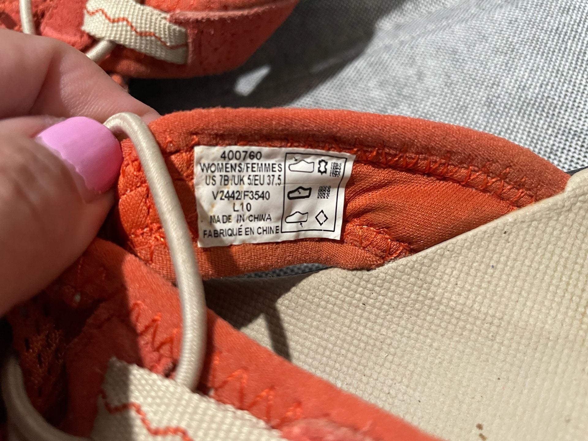 Lands' End Womens Orange Red Suede Adjustable Sport Sandals Size 7 4