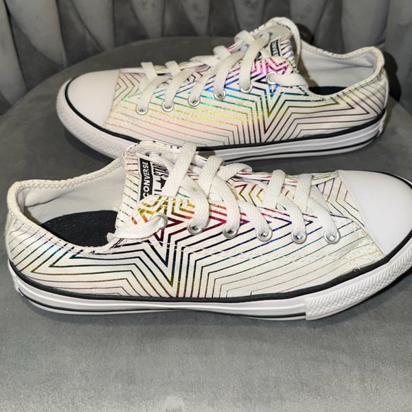 Converse Chuck Taylor All Star Ox All Of The Stars White Rainbow