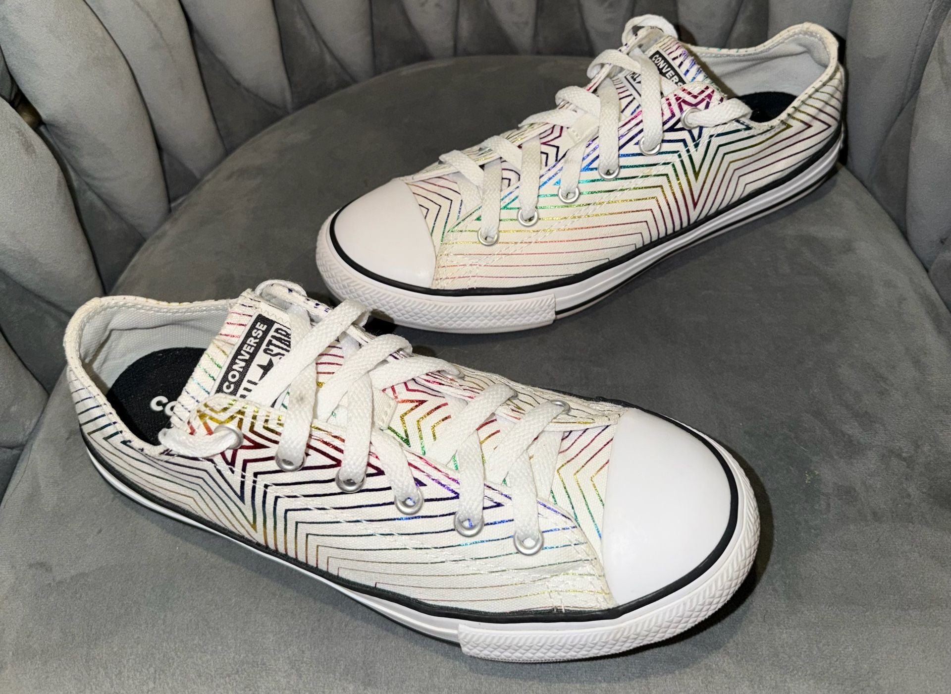 Converse Chuck Taylor All Star Ox All Of The Stars White Rainbow 3