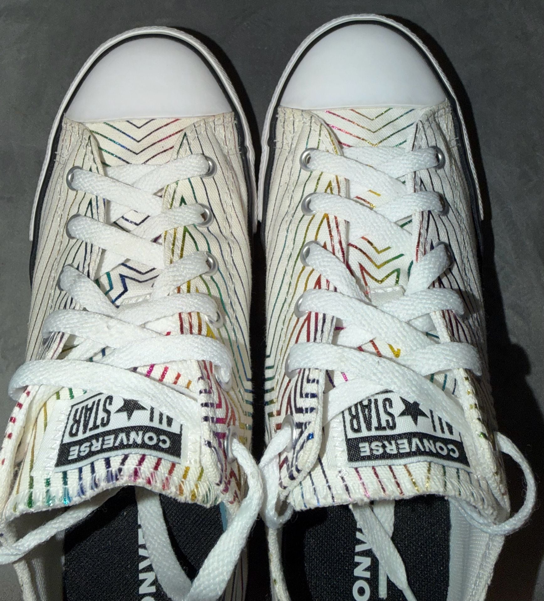 Converse Chuck Taylor All Star Ox All Of The Stars White Rainbow 9