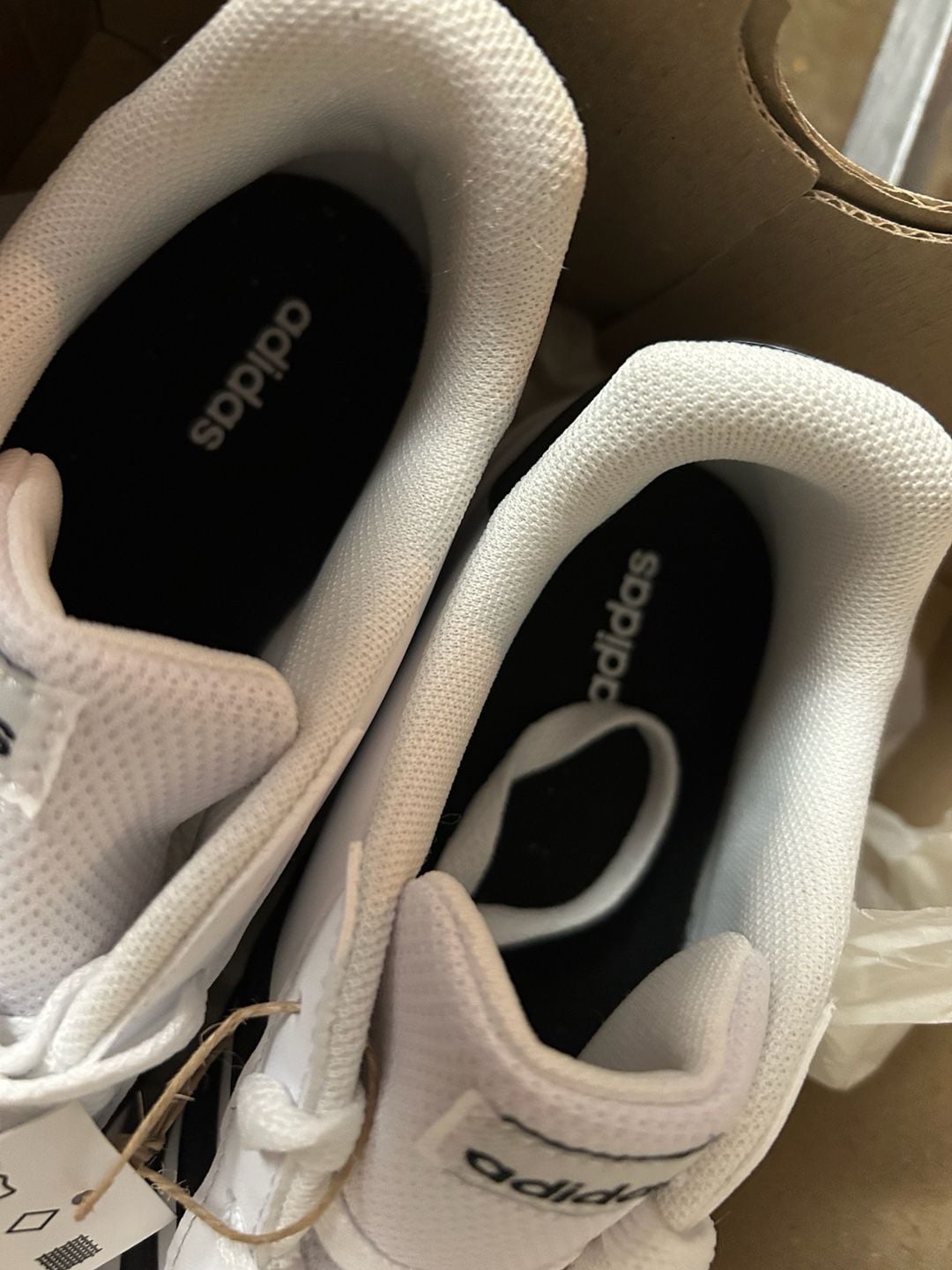 Adidas Grand Court 2.0 K Shoes White Black Size 6 US 5